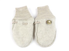 Mikk-line melange offwhite mittens merino wool